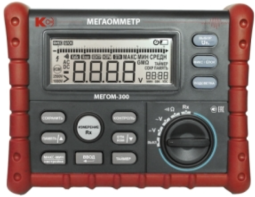 Изображение товара Цифровой мегаомметр МЕГОМ-300 для измерения сопротивления изоляции