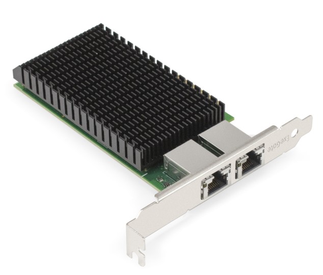 Сетевой адаптер Exegate EXE-X550v2-T2 EX301864RUS PCI-E x4 v3.0, 2*RJ45, 10Gb/s (10/5/2.5/1Gb/s, 100Mb/s)