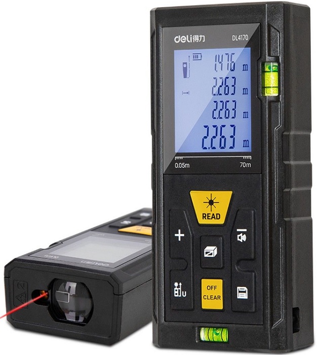 

Дальномер лазерный Deli DL4170 Диапазон измерения 0,05;80м, точность измерения ±3мм, DL4170
