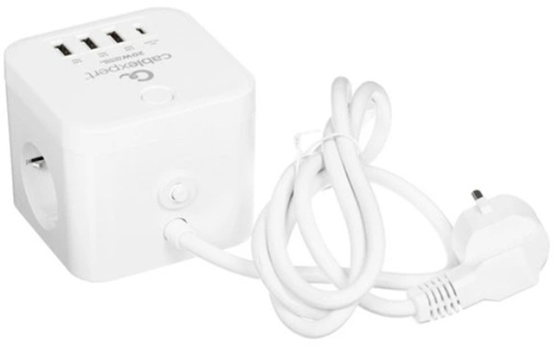 фото Сетевой фильтр  Cablexpert CUBE-3-CU3-W-1.5