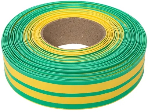 

Термоусаживаемая трубка EKF tut-50-yg ТУТ нг 50/25 жел-зел рулон, tut-50-yg