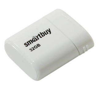 Изображение товара USB накопитель SmartBuy SB32GBLARA-W 32GB USB 2.0 мини пластиковый белый