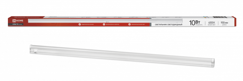 

Светильник светодиодный IN HOME 4690612003047 СПБ-Т5 10Вт 230В 4000К 160-260В 900лм IP40 900мм, 4690612003047