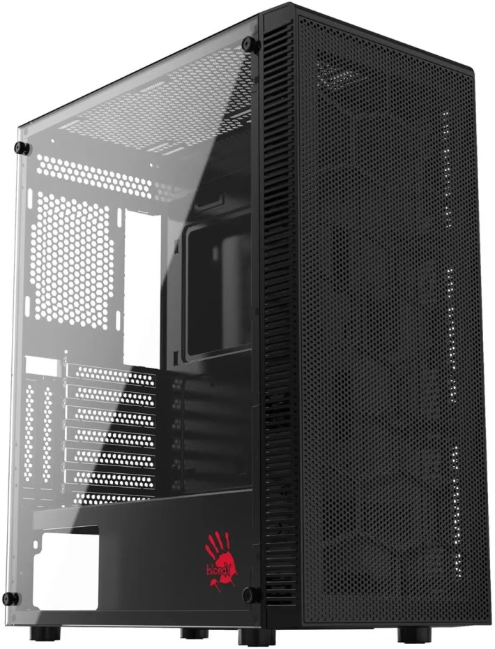 

Корпус ATX Bloody BD-CC115-BK без БП, боковая панель из закалённого стекла, USB 2.0 USB 3.0, BD-CC115-BK