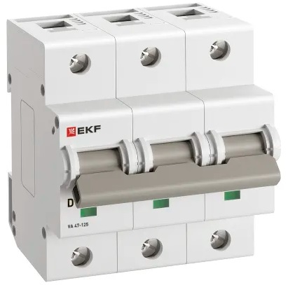 

Автоматический выключатель EKF mcb47125-3-16D ВА 47-125 3P 16А (D) 15кА PROxima, mcb47125-3-16D