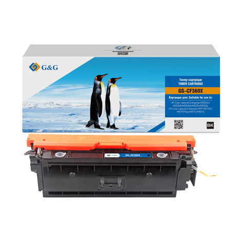 Изображение товара Тонер-картридж G&G GG-CF360X для HP M552/M553/M577 с чипом, 12500 страниц
