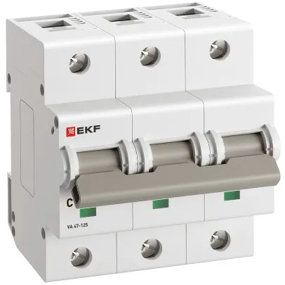 

Автоматический выключатель EKF mcb47125-3-10C ВА 47-125 3P 10А (C) 15кА PROxima, mcb47125-3-10C