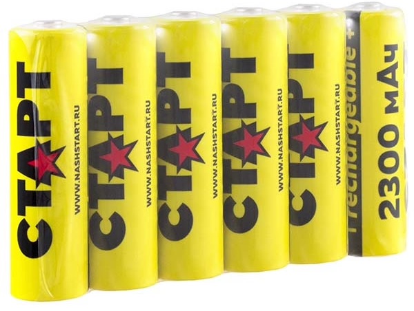 

Аккумулятор Старт HR6 AA 2300mah NIMH-SH6 1.2 В, 6 шт. в шринке, HR6 AA 2300mah NIMH-SH6
