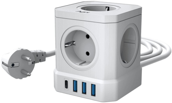 Сетевой фильтр AGNI TP-VE4U5E-C-2m-white