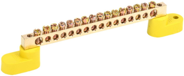 Изображение товара Шина IEK YNN10-69-16C2-K05 для электромонтажа DIN-рейку 16 отверстий 400 В 100 А