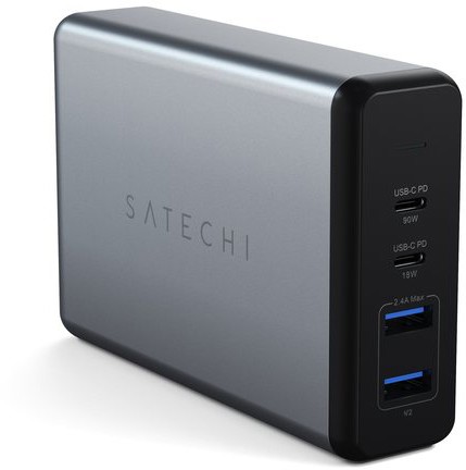 

Зарядное устройство сетевое Satechi ST-TC108WM 108W Pro Type-C PD, серый космос, ST-TC108WM