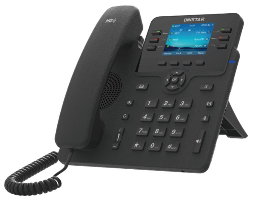 

Телефон VoiceIP Dinstar C63GP 10/100/1000, 2,8" 3 SIP аккаунта, ЖК дисплей 320x240, 6 программируемых клавишь, поддерживаешь до 6ти панелей расширени, C63GP