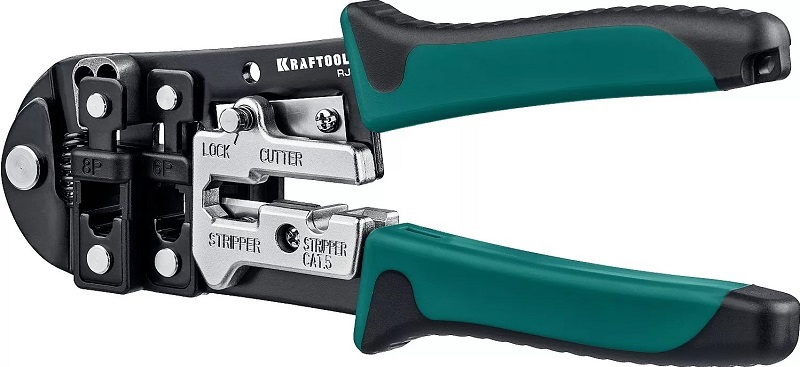 

Пресс-клещи Kraftool RJ 22699 Kraftool кримпер универсальный, RJ45, RJ11/RJ12, RJ