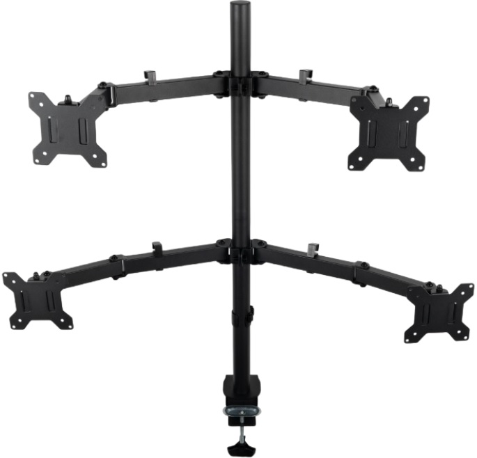 

Кронштейн для монитора Filum FL-DMT004FB черный, четыре монитора, VESA: 75/100, 10-30 дюйма, до 10 кг, FL-DMT004FB