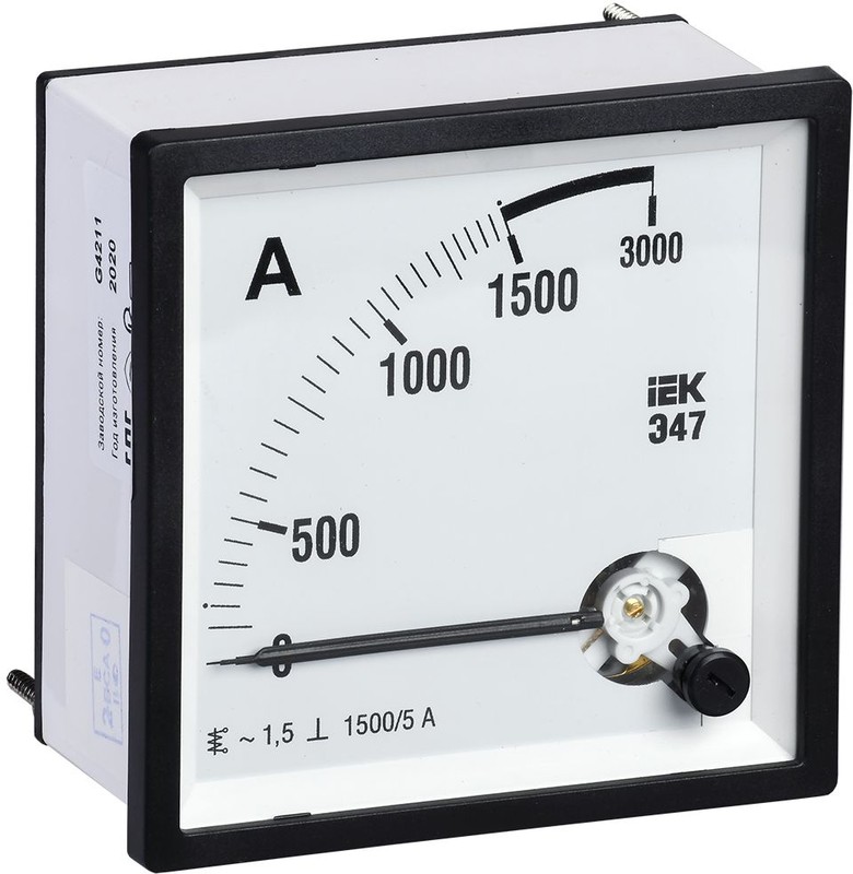 

Амперметр IEK IPA10-6-1500-E Э47 1500/5А кл. точн. 1,5 72х72мм, IPA10-6-1500-E