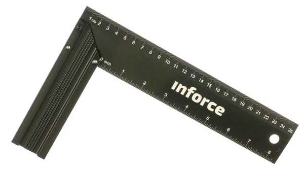 Изображение товара Угольник Inforce 06-11-65 механический для точных измерений 250 мм