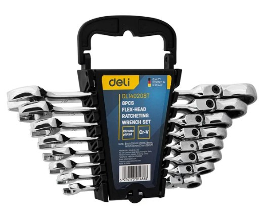 Изображение товара Профессиональный набор ключей Deli DL140208T для монтажных и демонтажных работ
