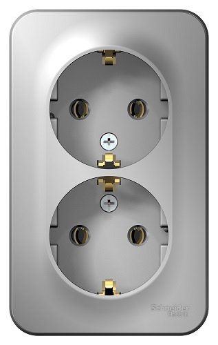 Изображение товара Розетка Systeme Electric BLNRA010203 с двумя разъемами, IP20, внешний монтаж