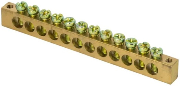 Изображение товара Шина PEN ноль-земля EKF sn0-63-12-k латунь для электросетей