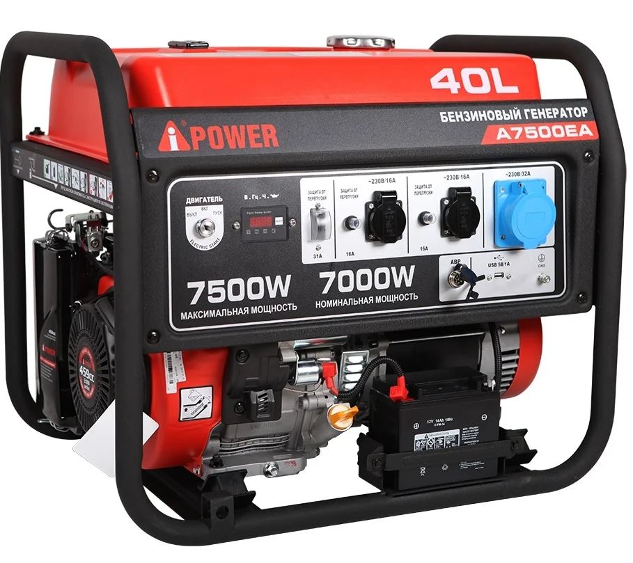 

Генератор бензиновый A-iPower A7500EA 20112 A-iPower 7 квт, A7500EA