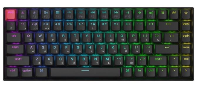 Клавиатура беспроводная Keychron K2 версия 3 K2X-H3Z-RU механическая QMK, 84 клавиши, Hot Swap, RGB подсветка, Brown Switch