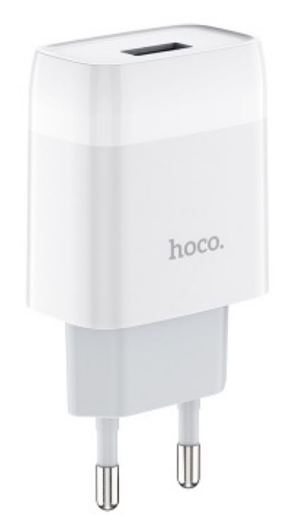 

Зарядное устройство сетевое Hoco C72A 6931474712899 1 USB, 2100mA, пластик, цвет: белый (1/36/216), C72A