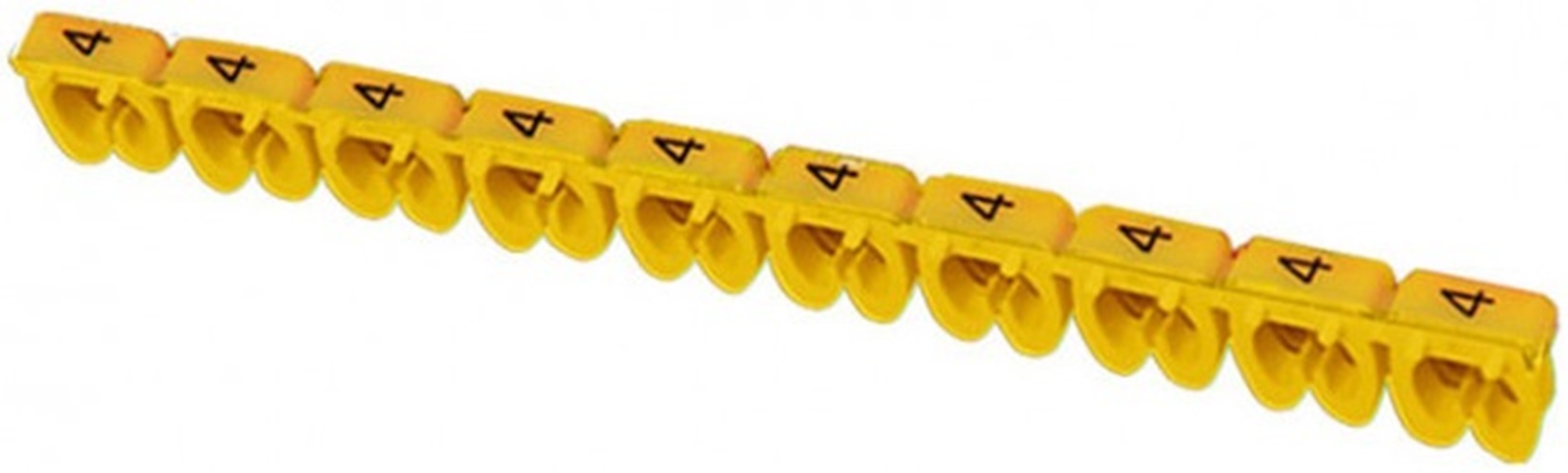 

Маркер на кабель IEK UMK01-02-4 МКН-"4" желтый 1,5мм2 (1500шт/упак), UMK01-02-4