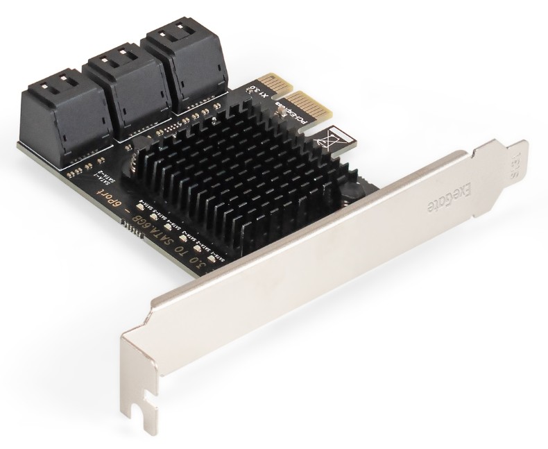 

Контроллер Exegate EXE-516v2 EX299662RUS PCI-E x1 v2.0, SATA3 6Gb/s, 6 int, ASMedia Chipset ASM1166, EXE-516v2