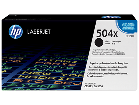 

Картридж HP 504X CE250X для принтера color LaserJet CCM3530/CP3525 чёрный, 504X