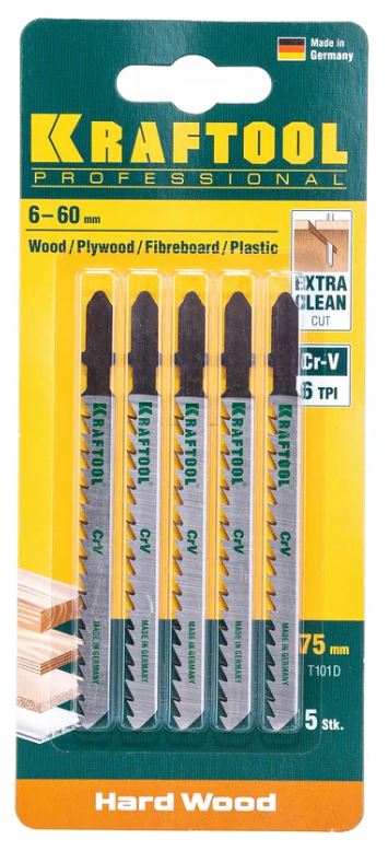 

Пилка для электролобзика Kraftool 159511-4-S5 Cr-V, по дереву, ДСП, ДВП, чистый рез, EU-хвост., шаг 4мм., 75мм., 5шт., 159511-4-S5