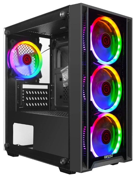 

Корпус mATX Ginzzu CL610 без БП, боковая и фронтальная панель из закалённого стекла, 2*USB 2.0, USB 3.0, CL610
