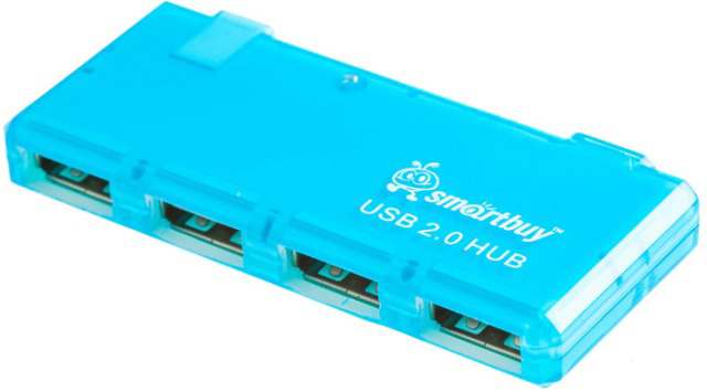 Разветвитель USB 2.0 SmartBuy SBHA-6110-B 4 порта голубой