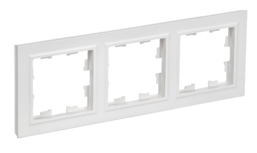 

Рамка тройная IEK BR-M32-K91 BRITE РУ-3-БрАБ арктический белый, BR-M32-K91