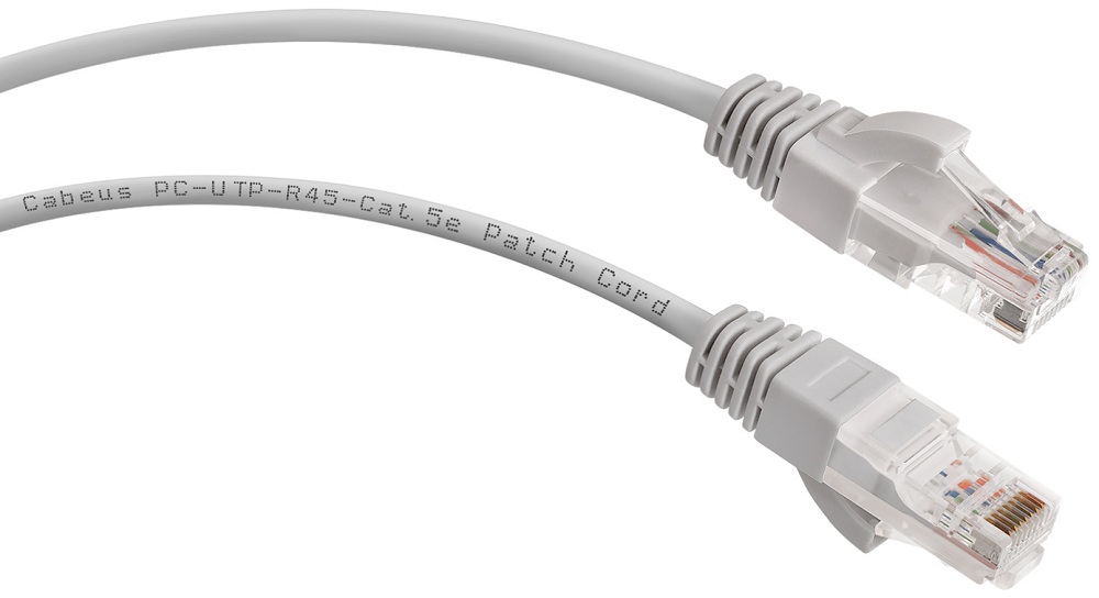 фото Кабель патч-корд U/UTP 5e кат. 0,5м.  Cabeus PC-UTP-RJ45-Cat.5e-0.5m