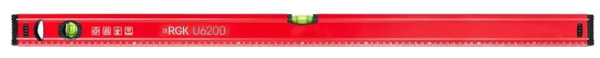 Изображение товара Строительный пузырьковый уровень RGK U6200 2 метра с магнитом для точных работ