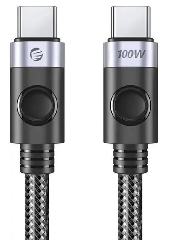 

Кабель Orico ORICO-C2CZ-10-BK-BP USB-C(m)/USB-C(m), 480 Мбит/с, 100 Вт, 1 м, черный/серебристый, ORICO-C2CZ-10-BK-BP