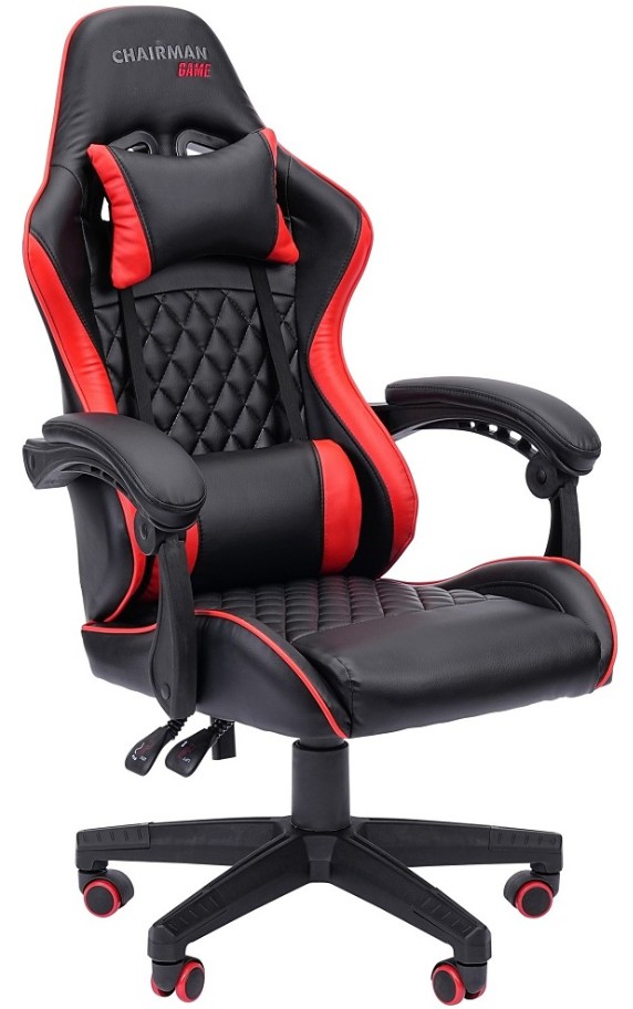 

Кресло офисное Chairman CH28 7162900 экокожа, черно-красный, CH28