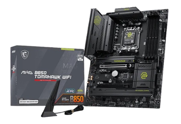 

Материнская плата ATX MSI MAG B850 TOMAHAWK WIFI (AM5, AMD B850, 4*DDR5, 3*PCIe, 4*M.2, WiFi, BT, 4*USB 2.0, 3*USB 3.2, 3*USB Type-C, HDMI), MAG B850 TOMAHAWK WIFI
