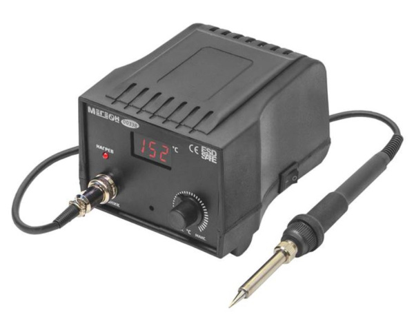 Изображение товара Паяльник МЕГЕОН 00338 с регулировкой температуры и антистатикой