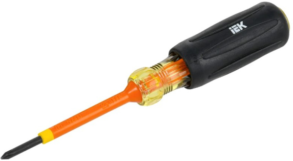 Изображение товара Отвертка IEK A2L5-SC30-T3-PH-00-060, PH0, прочная сталь, диэлектрик