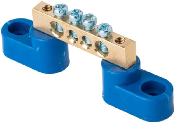 Изображение товара Шина EKF sn0-2-63-04 из латуни для заземления и нулевых проводников