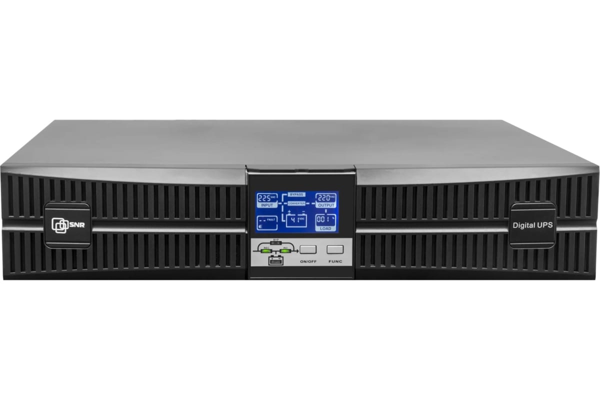 

Источник бесперебойного питания SNR SNR-UPS-ONRT-1000-INT Intelligent, on-line, 1000 Ва/900 Вт, со встроенными АКБ: 12В(DC)/9Ач х3, Ток заряда (макс.), SNR-UPS-ONRT-1000-INT