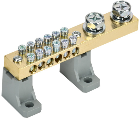 Изображение товара Шина IEK YNN30-12-C2-K03 Ша нулевая латунь 200 А