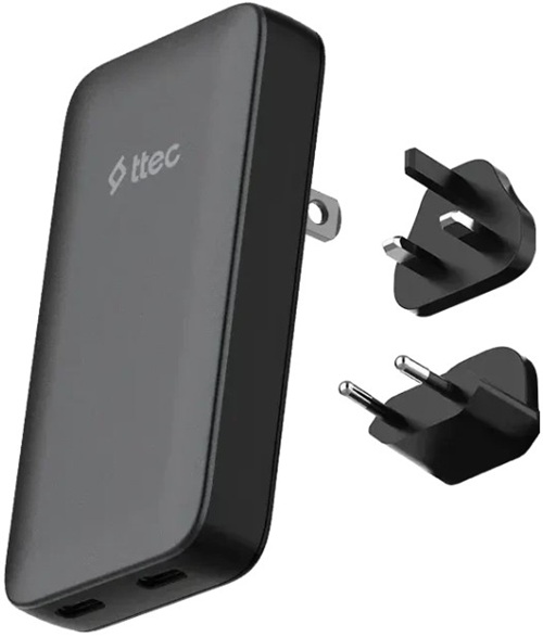 

Зарядное устройство сетевое TTEC SmartCharger Trio 2SCG06S GaN 65W PD EU-UK-US-AUS. Цвет: черный, SmartCharger Trio