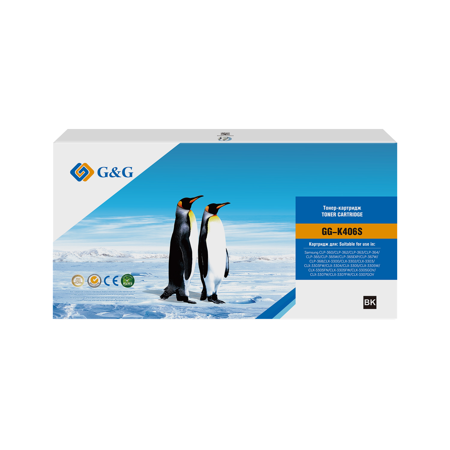 

Картридж G&G GG-K406S лазерный черный (1500стр.) для Samsung CLP-360/365/CLX-3300/3305, GG-K406S