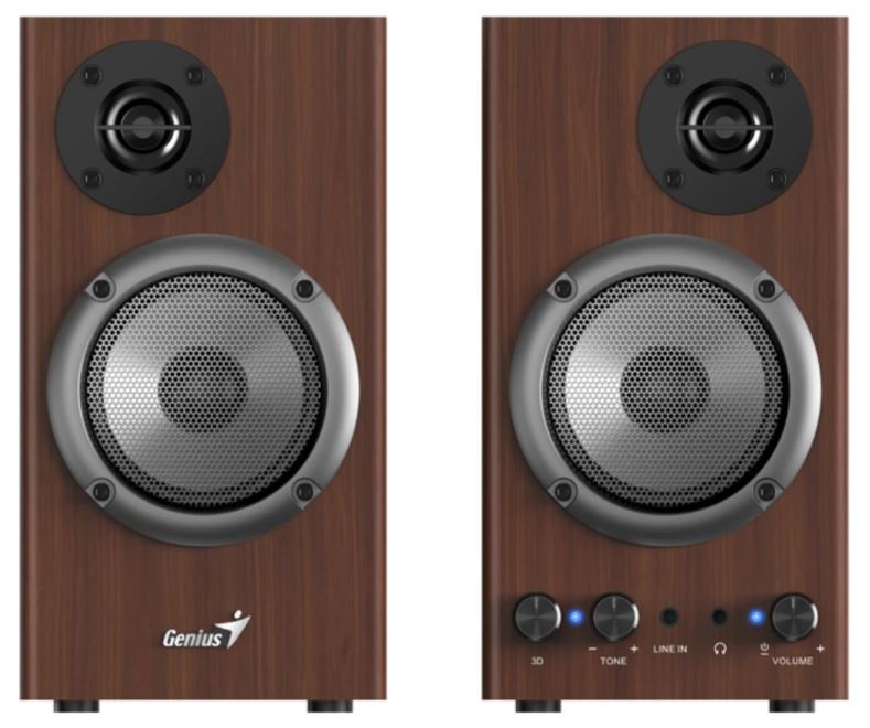 

Компьютерная акустика 2.0 Genius SP-HF500B 31730047400 BT, wood, 16W, 100-240 V, color: wood, SP-HF500B