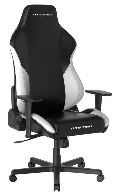 

Кресло игровое DxRacer OH/DL23/NW чёрно-белое (PU-кожа, Топ-Ган, подлокотники 3D), Drifting