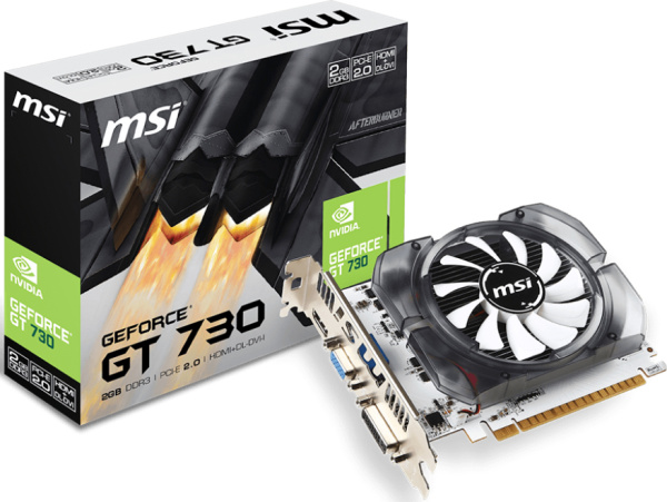 Изображение товара Видеокарта MSI GeForce GT 730 2GB игровые видеокарты для ПК
