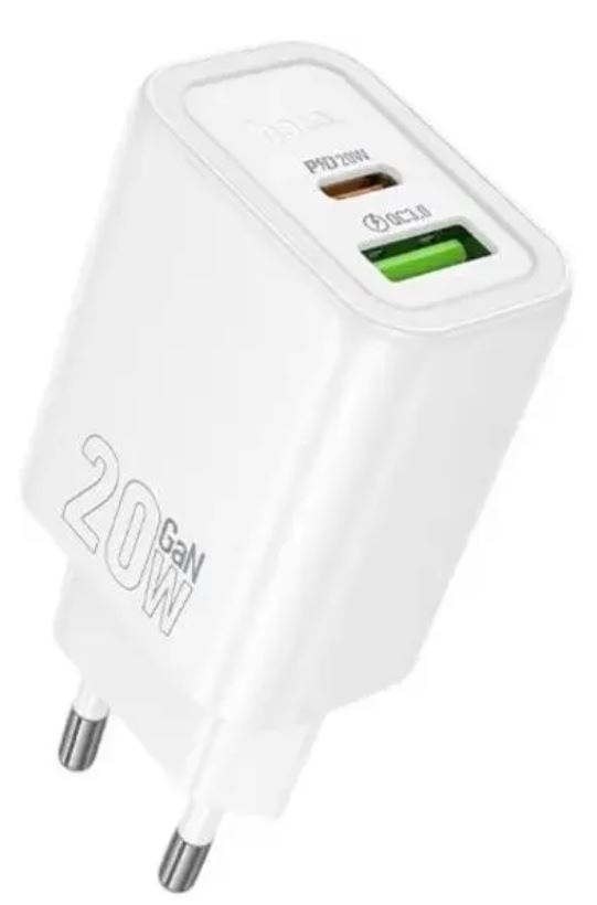 

Зарядное устройство сетевое Hoco N61 Gentle Hoco 44242 20W 3A (PD+QC) USB-A/Type-C универсальное белый, N61 Gentle