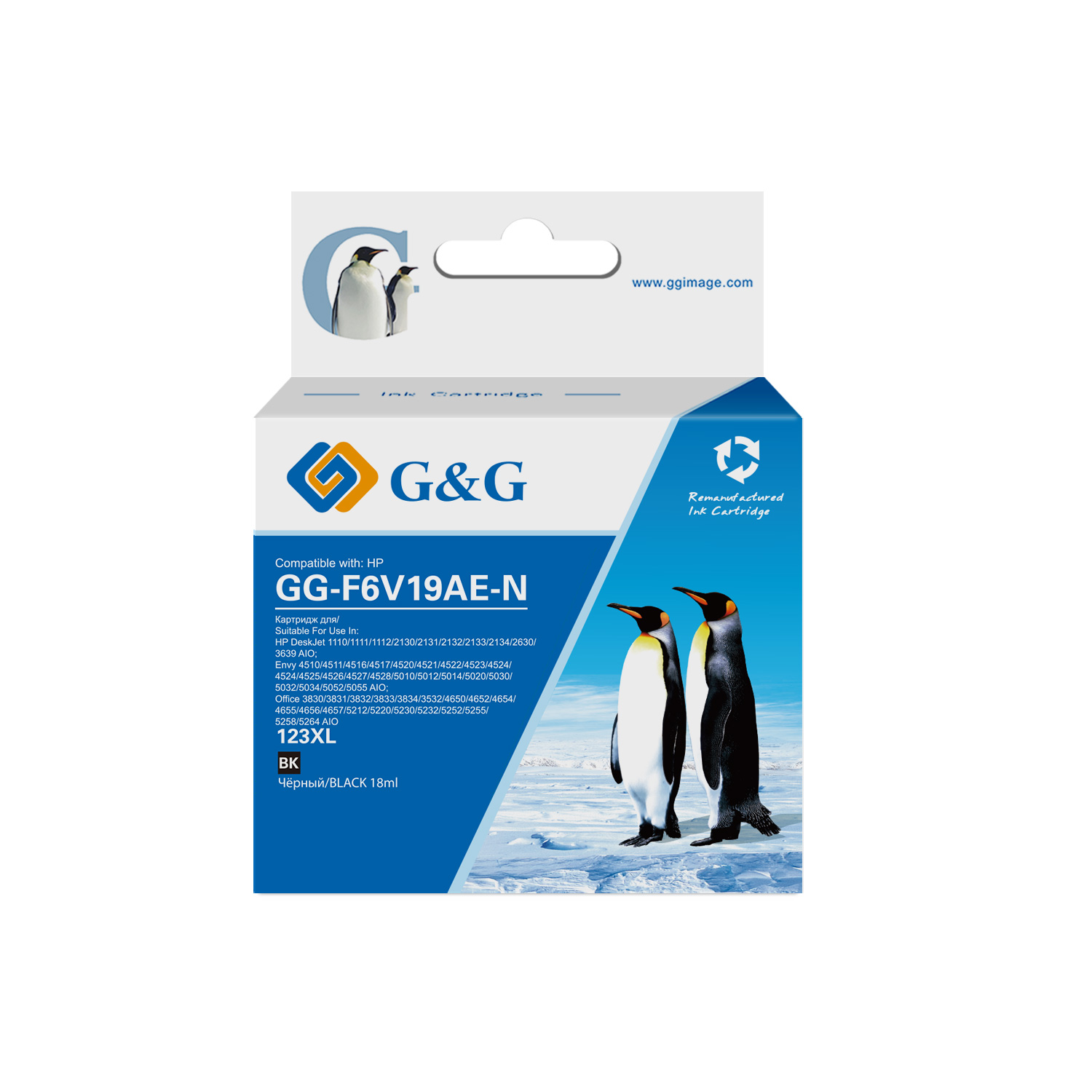 

Картридж G&G GG-F6V19AE-N струйный 123XL черный (18мл) для HP DJ 1210/1212/1212/2130/2131/2132/2133/2134/2630/3639 AIO;Envy 4510/4512/4516/4517/4520/4, GG-F6V19AE-N
